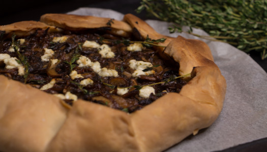 Mushroom, Goat Cheese and Thyme Galette