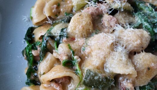 One-pot Sausage and Greens pasta